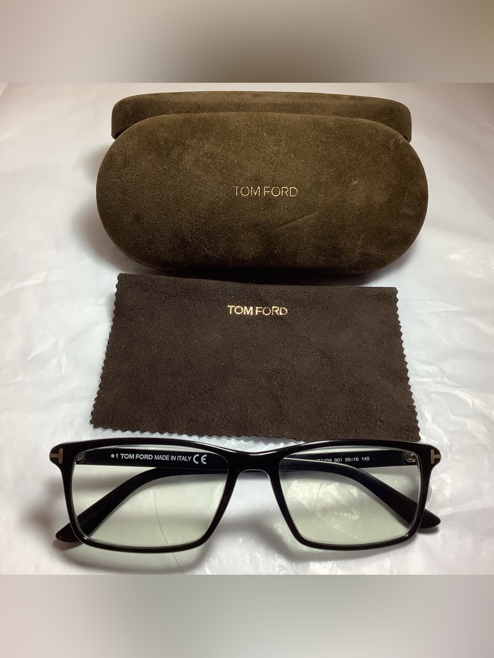Tom Ford Black Slim Temple Eyeglass Arm